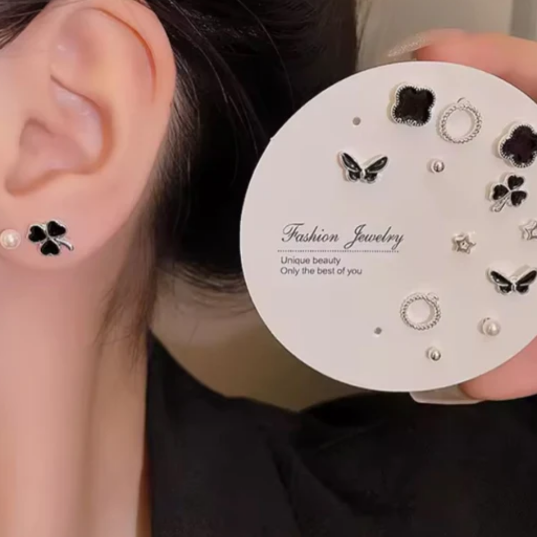 Stylish 7 Pair Combo set Small Stud Korean Earrings