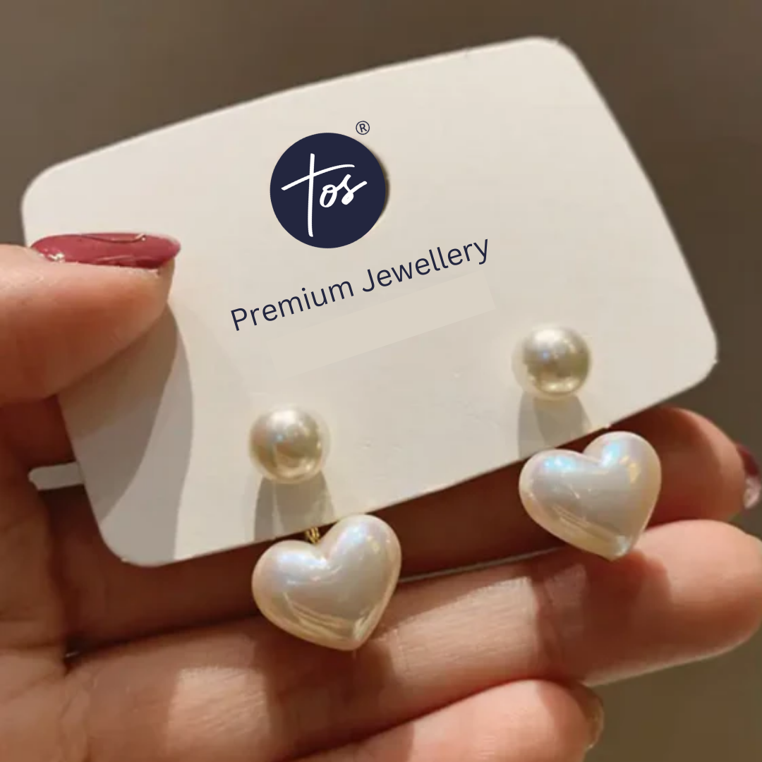 Heart Stud Korean Earrings