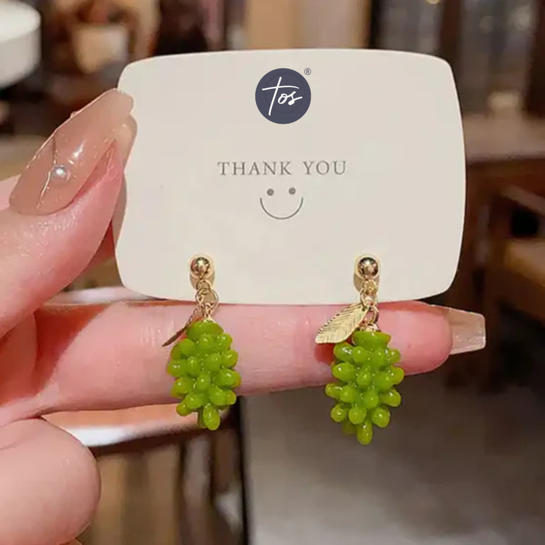 Green Grapes Fruit Drop Earring