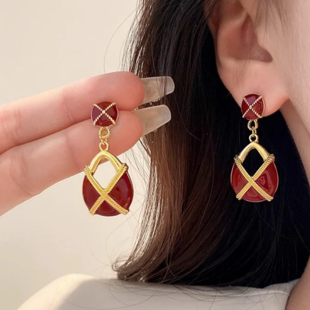 Vintage Oil Drops Elegant Fashion Charm Earrings For Women And Girls