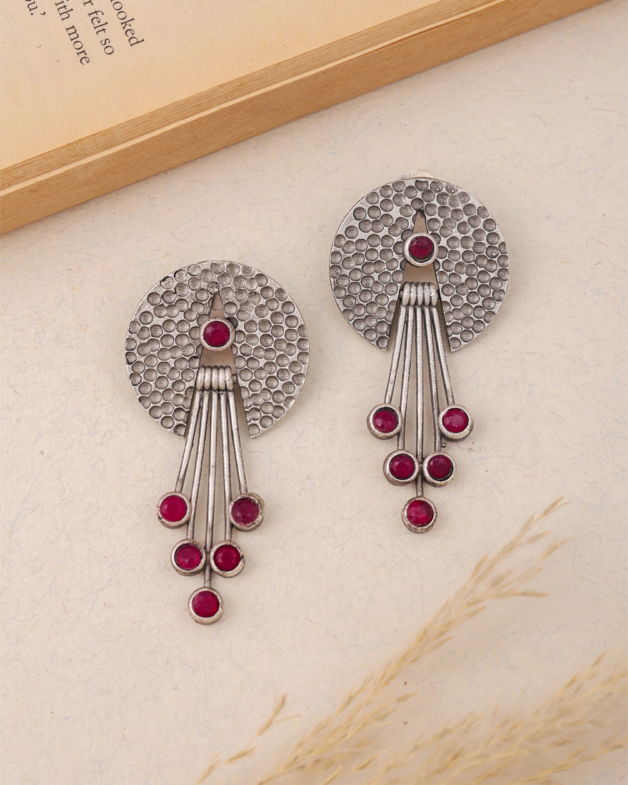 Ruby Drape Earrings