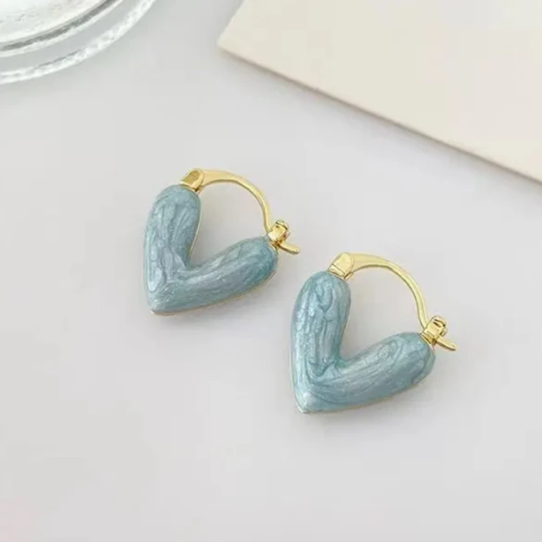 Love Heart Hoop Earring Korean Earring