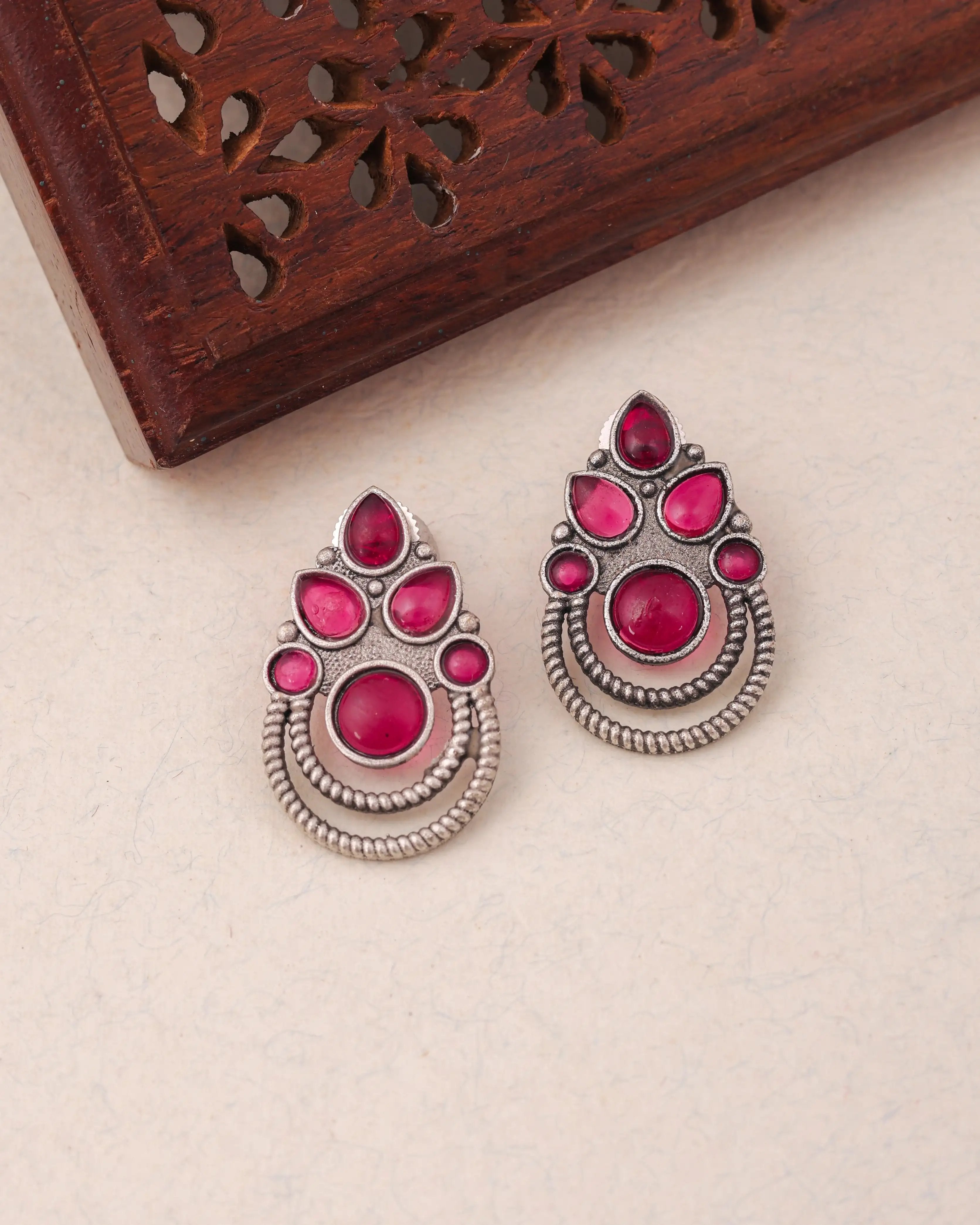 New Ruby Stud Earrings