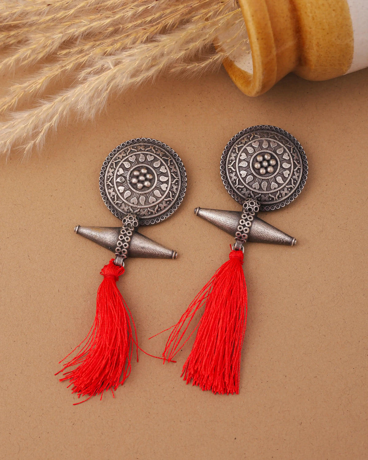 New Red Jull Dangler Earrings