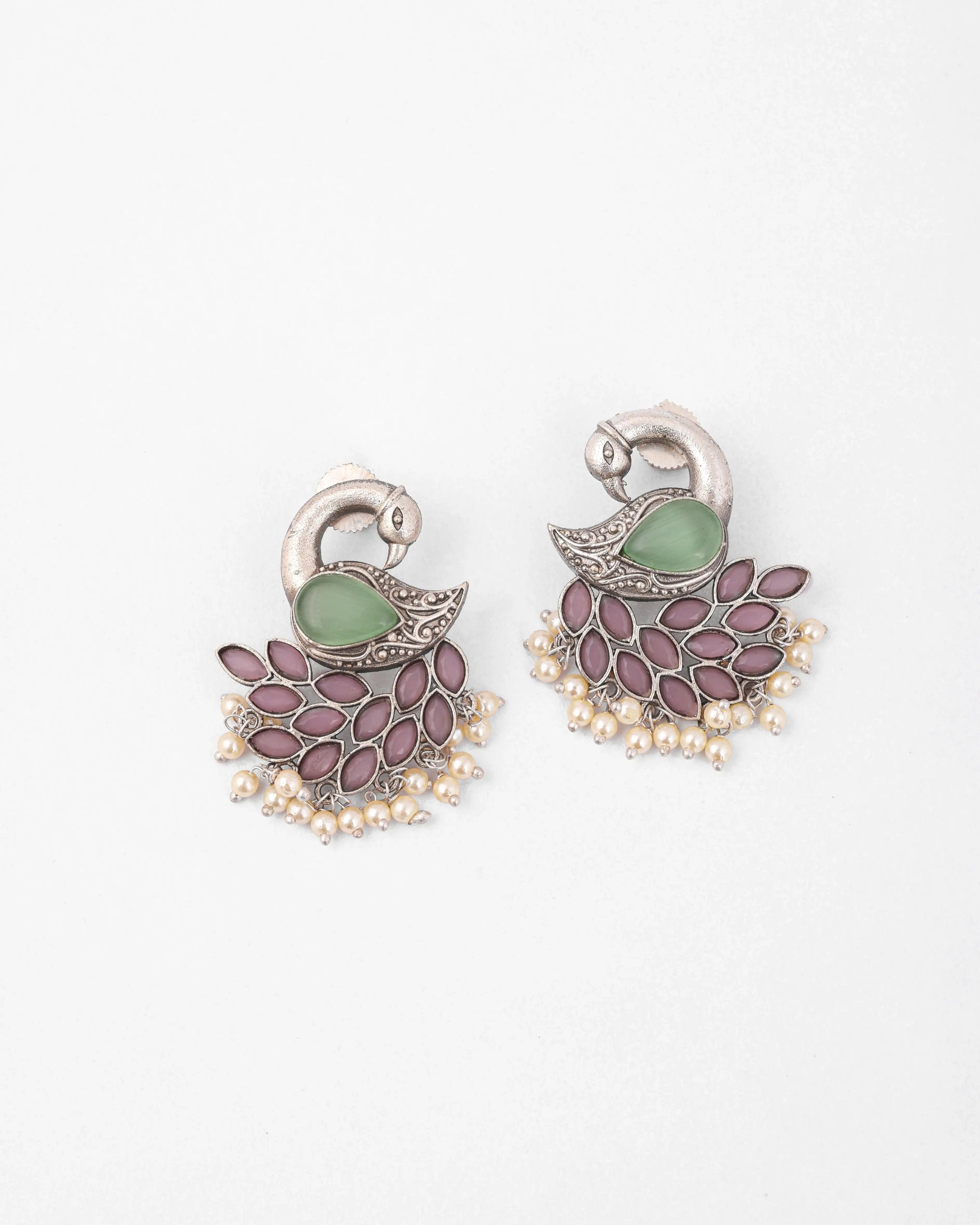 New Peacock Designed Studs Earrings