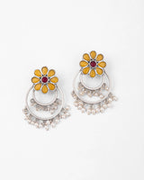 TOS Yellow Chandbali Earrings