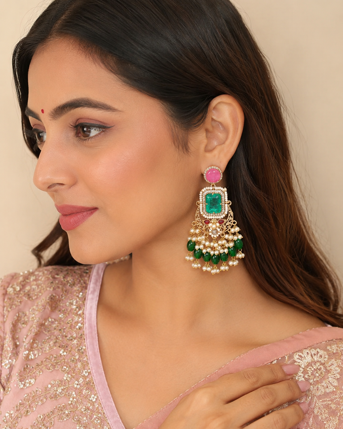 Radha Elegance Dangler Earrings