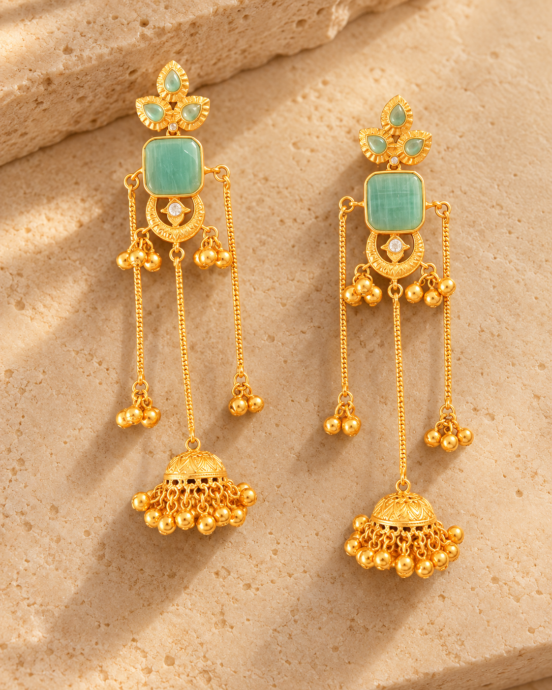 Kashmiri Long Statement Earrings for Women