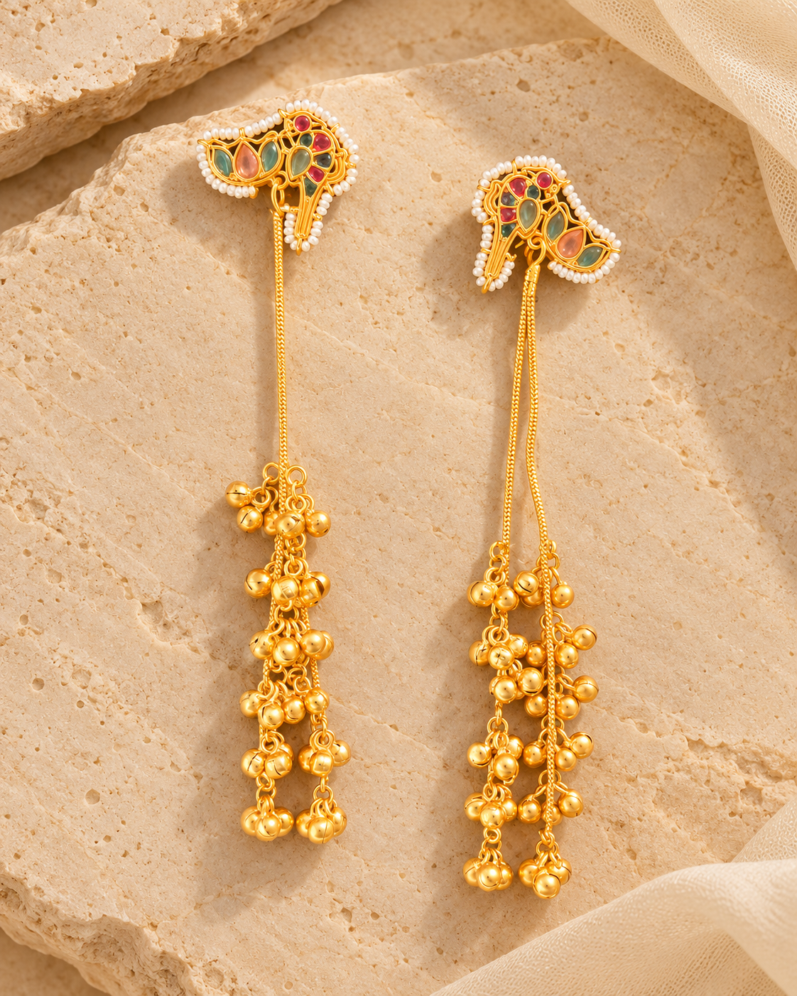 Traditional Kashmiri Long Earrings for Women