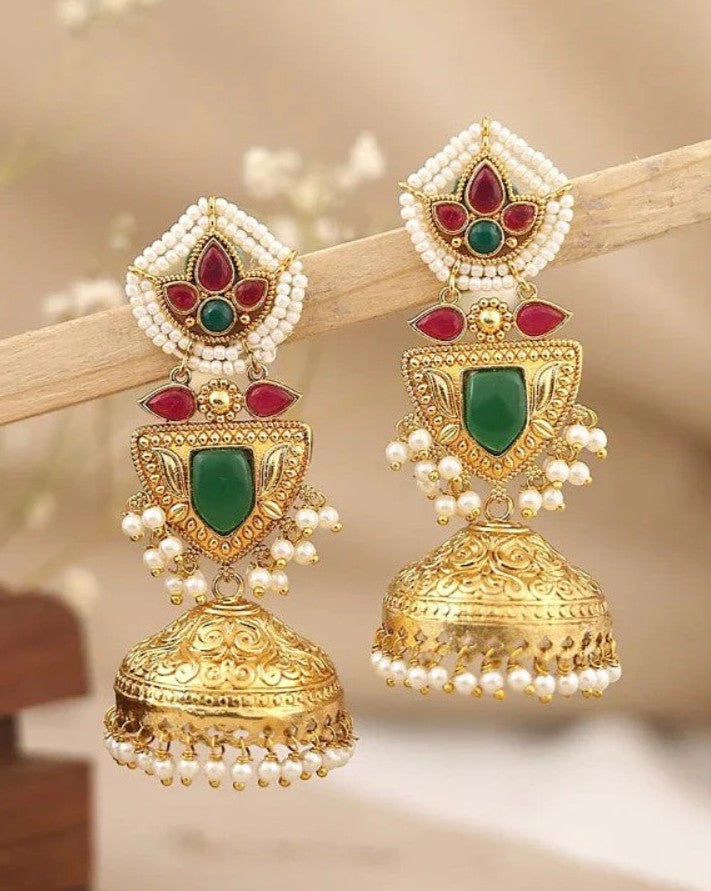 Heritage Gold Large Jhumkas