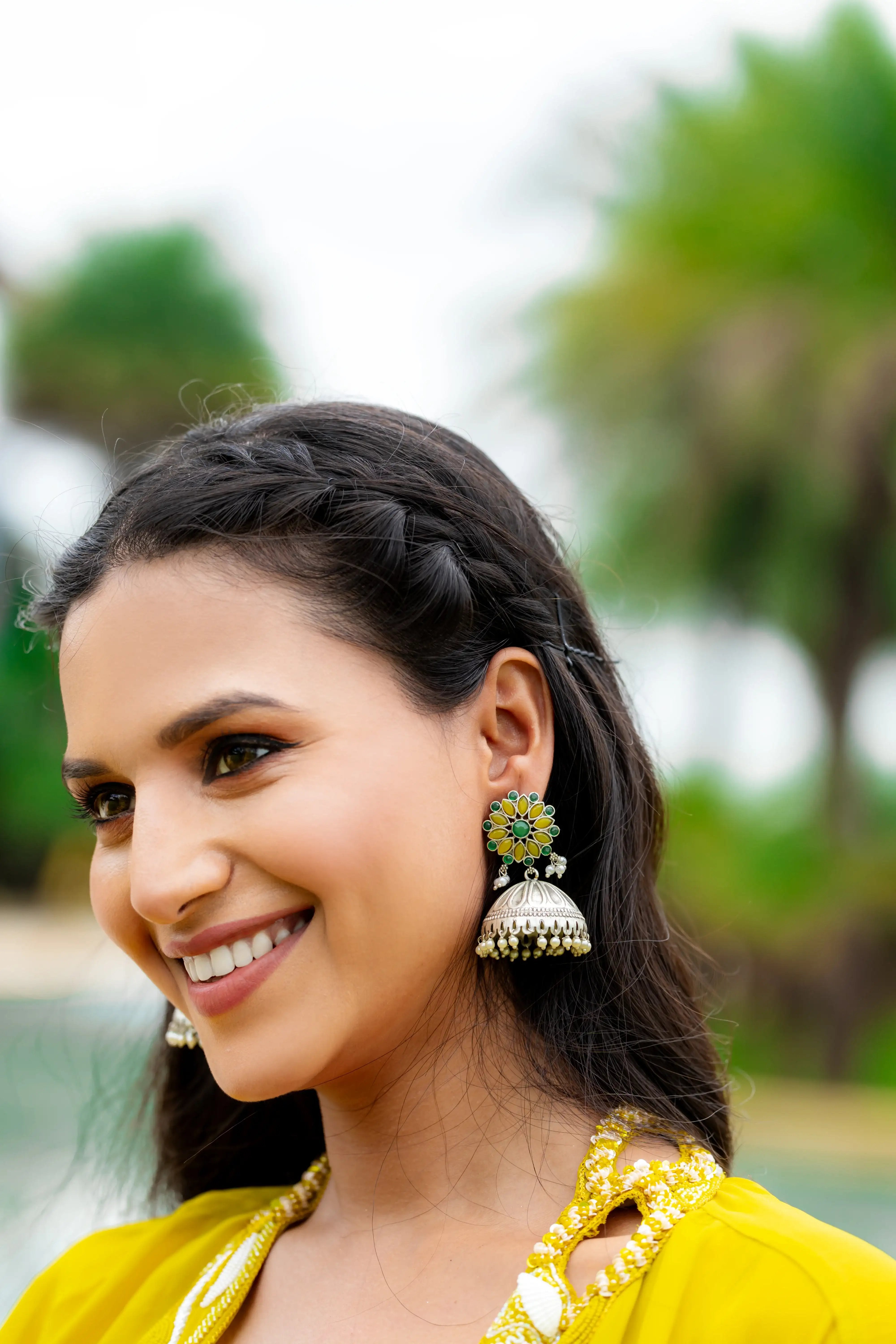 Regal Blossom Jhumka Earrings