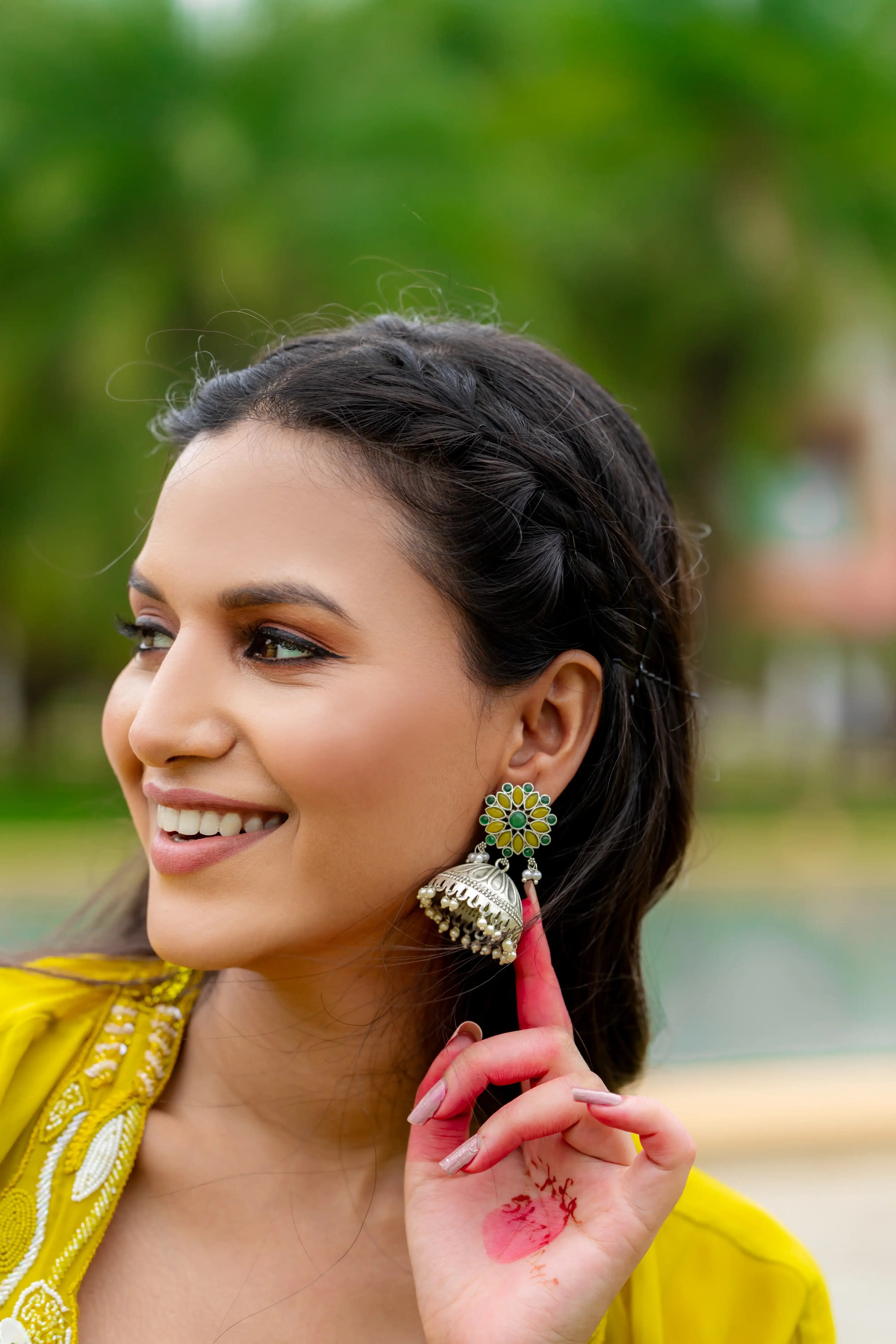 Regal Blossom Jhumka Earrings