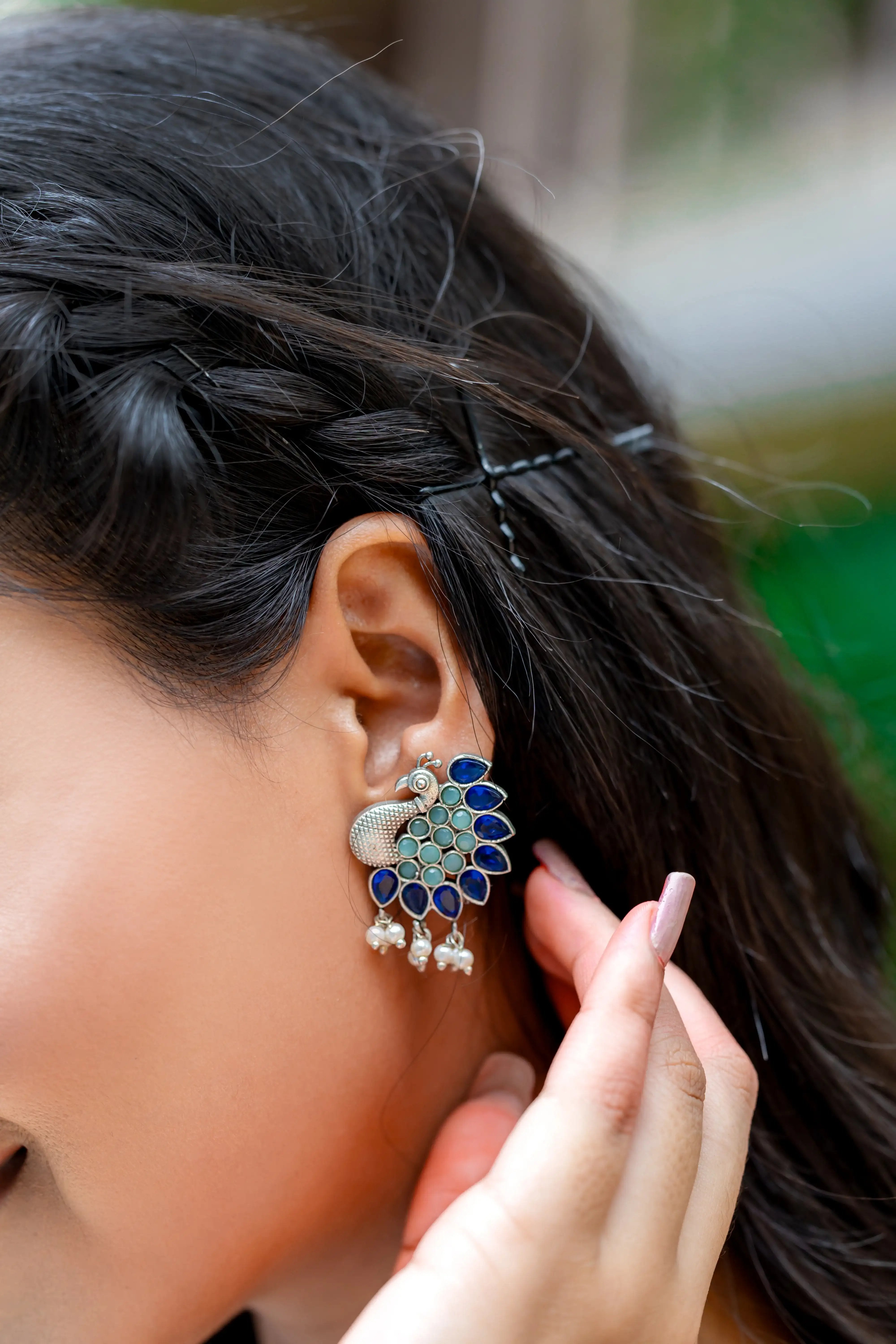 Royal Peacock & Pastel Jhumka Earrings Combo