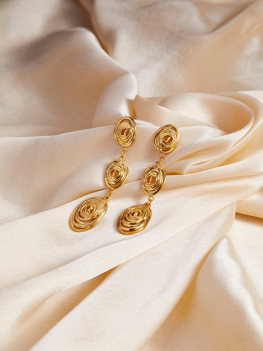 Luxury 3-Pair Western Earrings Combo for Women | Gold & Rose Gold Statement Earrings