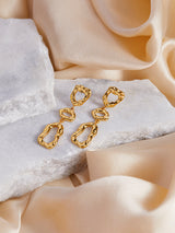 Luxury 3-Pair Western Earrings Combo for Women | Gold & Rose Gold Statement Earrings