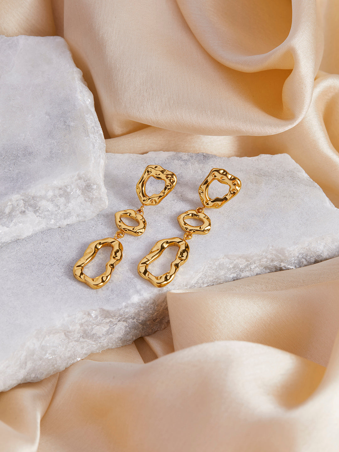 Luxury 3-Pair Western Earrings Combo for Women | Gold & Rose Gold Statement Earrings